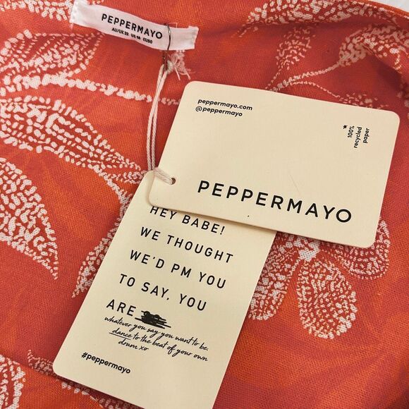 Peppermayo Orange Floral Mini Dress - Picture 7 of 8